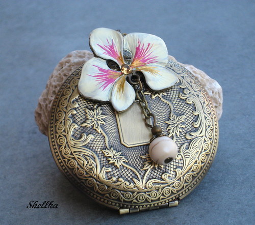 Brož/ ozdobný špendlík,,ORCHIDEJ,, — foto 3