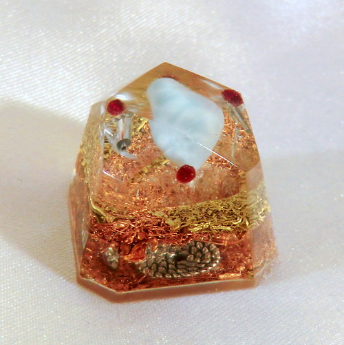 Orgonit * Diamant malý s Larimarem — foto 6