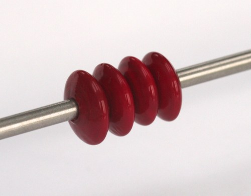 Big hole bead - červený disk — foto 2