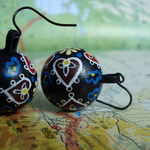 Kyrgyzstán - malované náušnice — foto 5