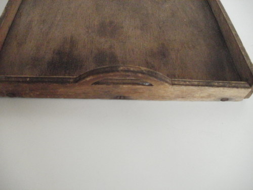 Starý dřevěný podnos malý — foto 2