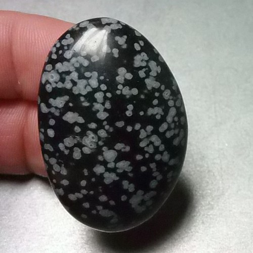 Obsidián vločkový - placka D166 — foto 2