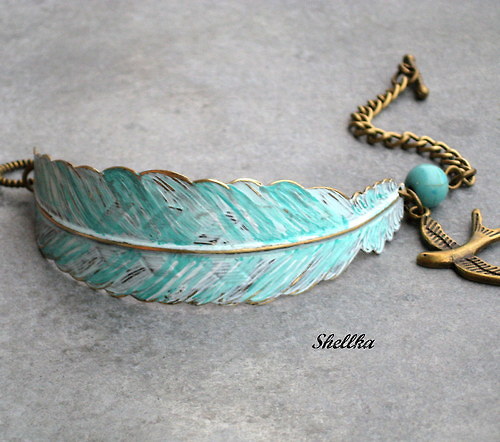 Náramek ,,TURQUOISE FEATHER,, — foto 2