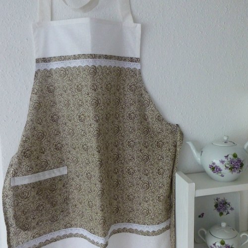 Zástěra hnědo smetanová — foto 3
