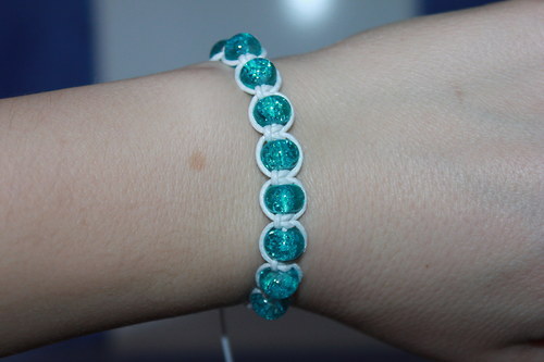 Tyrkysák.. Náramek shamballa/makramé — foto 4