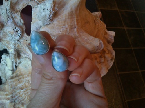 Larimar náušnice — foto 3