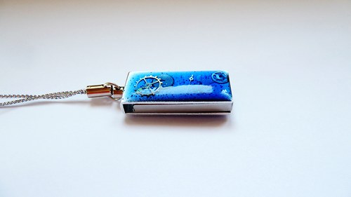 Přívěsek na klíče USB - modrý třpyt — foto 3