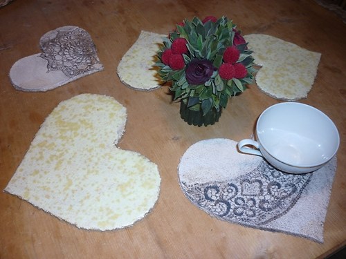 Prostírání ve tvaru srdíčka — foto 4