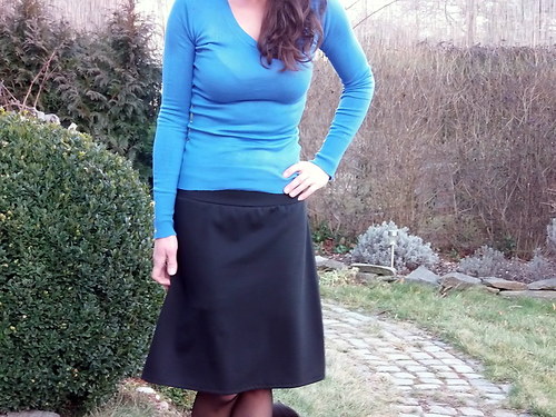 Černá sukně úpletová — foto 3