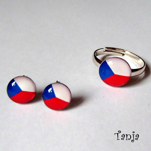 Minipecky česká vlajka - chirurgická ocel — foto 4