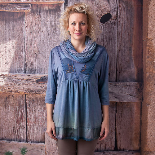 Halena s patchwork. vsadkami vel. XL — foto 5