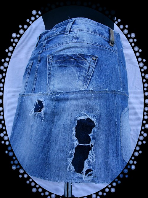 Denim sukně - " Trhanice" — foto 4
