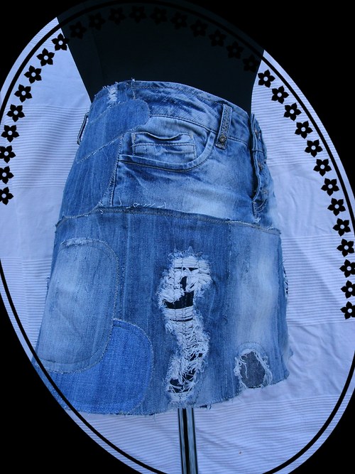 Denim sukně - " Trhanice" — foto 5