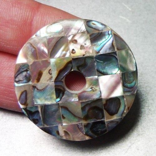Paua mušle - donut - průměr 3,5 cm - D229 — foto 3