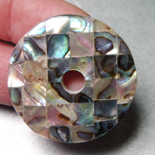 Paua mušle - donut - průměr 3,5 cm - D229 — foto 5