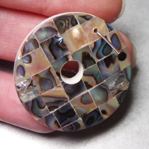 Paua mušle - donut - průměr 3,5 cm - D230 — foto 2