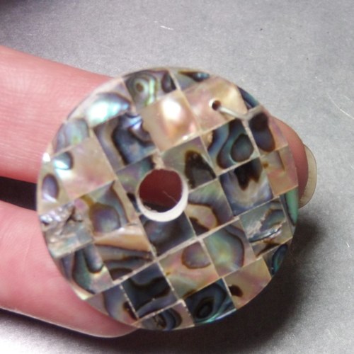 Paua mušle - donut - průměr 3,5 cm - D230 — foto 3