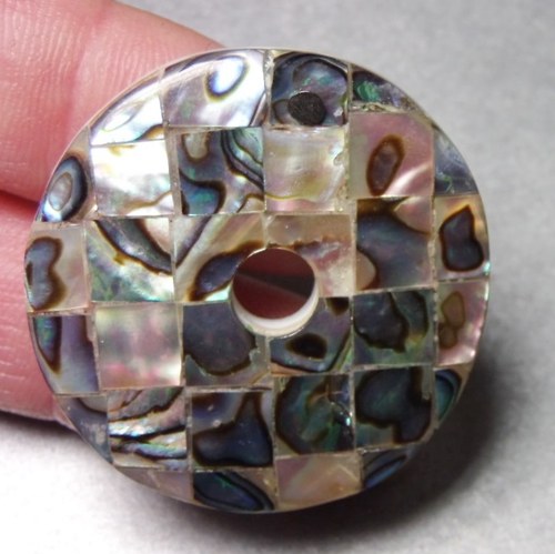 Paua mušle - donut - průměr 3,5 cm - D231 — foto 2