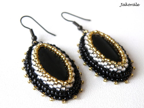 Šité náušnice "plesovky" — foto 5