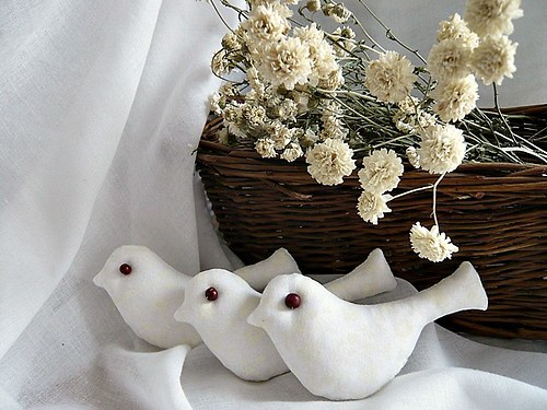 Bavlněný ptáček ~ k dekoraci — foto 3
