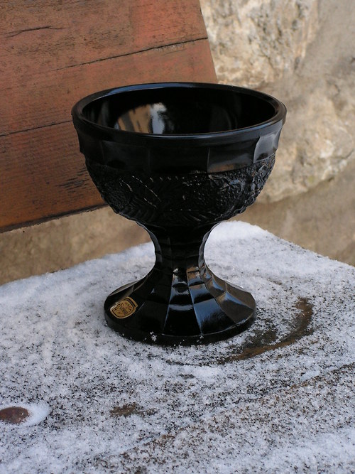 Černý skleněný pohárek — foto 2