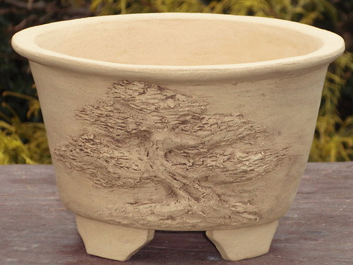 Bonsai miska světlá kulatá — foto 2