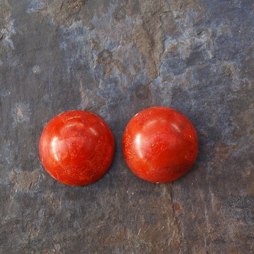 Korál, průměr 2,2cm, kabošony č.1376 — foto 2
