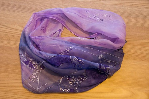 La Maisone - hedvábná šála 45x140cm — foto 3