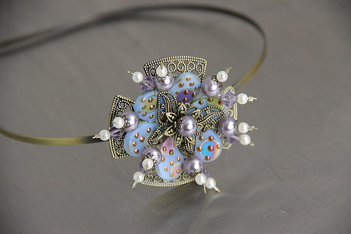 Čelenka : " Metal flower in blue " — foto 2
