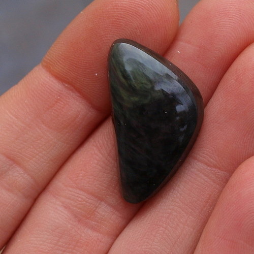Obsidián duhový, kabošon č. 1384 — foto 3