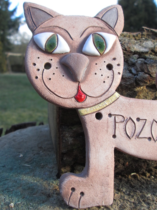 Keramická cedulka - POZOR KOČKA - 1 — foto 2