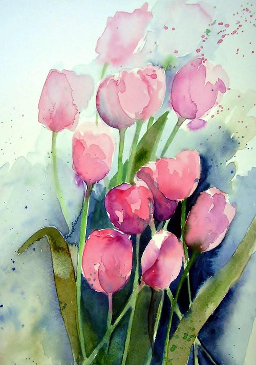 Ružové tulipány — foto 2