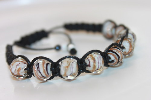 Spirály.. Náramek shamballa/makramé — foto 2