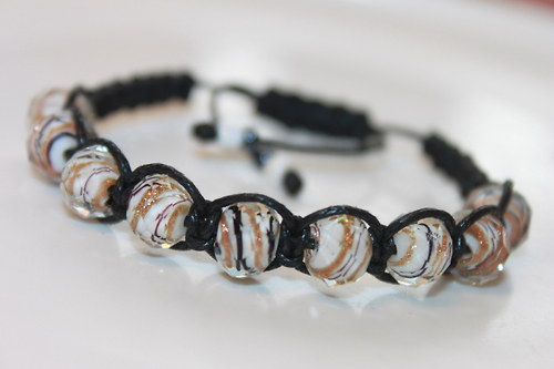 Spirály.. Náramek shamballa/makramé — foto 3