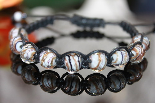 Spirály.. Náramek shamballa/makramé — foto 4