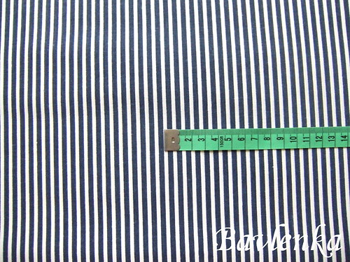 Bavlna modro bílý proužek 4 mm — foto 2