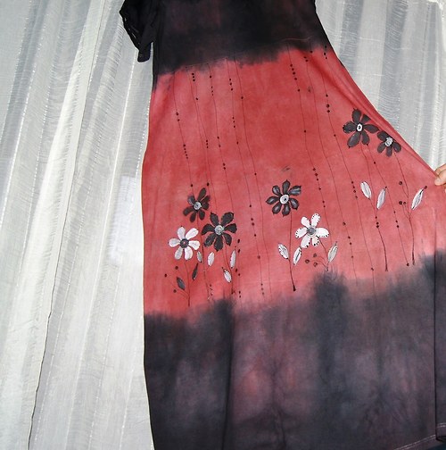 Malované batikované šaty 4XL — foto 2