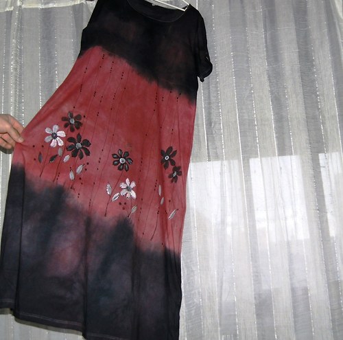 Malované batikované šaty 4XL — foto 3