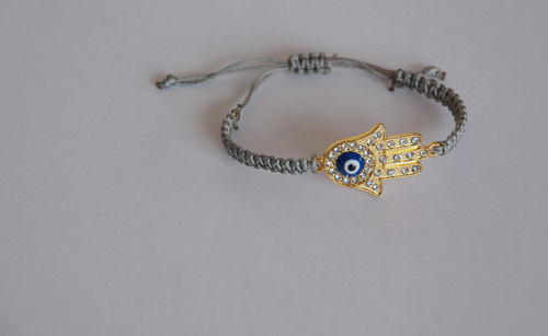 Hamsa zlatý náramek — foto 2