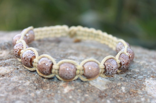 Náramek makramé/shamballa — foto 4