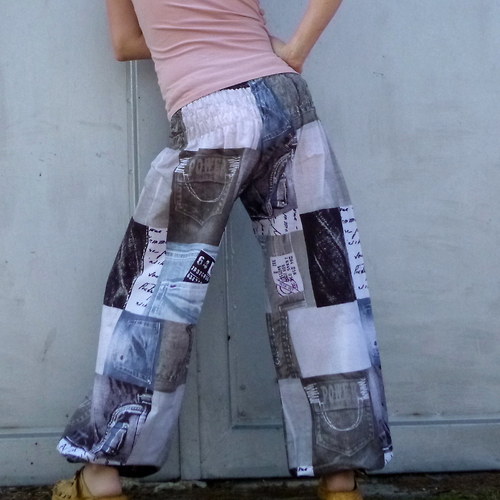Turecké kalhoty Patchwork Jeans — foto 2