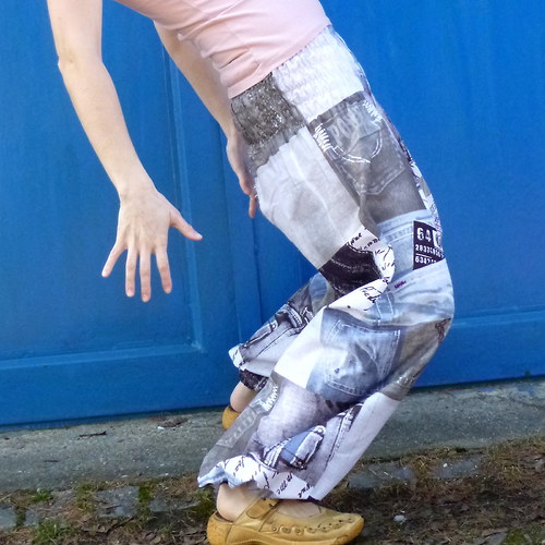 Turecké kalhoty Patchwork Jeans — foto 3