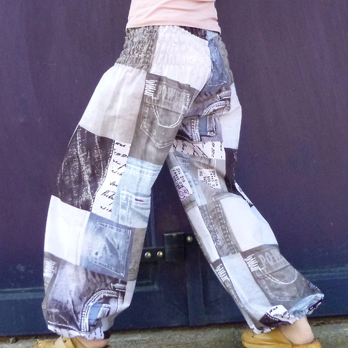 Turecké kalhoty Patchwork Jeans — foto 5