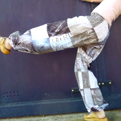 Turecké kalhoty Patchwork Jeans — foto 6