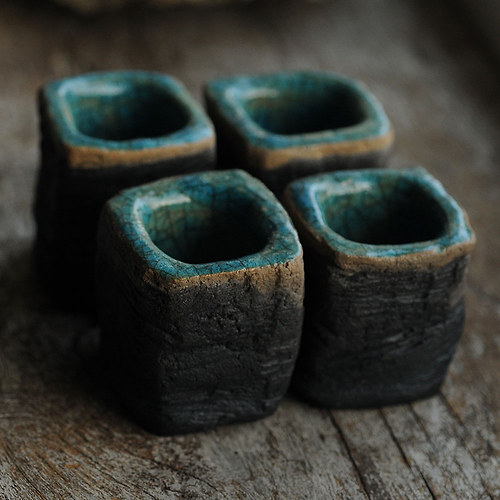 RAKU - set 4 štamperlíkov — foto 2