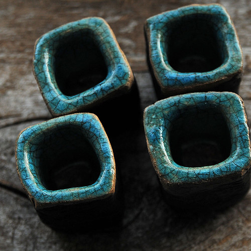 RAKU - set 4 štamperlíkov — foto 4