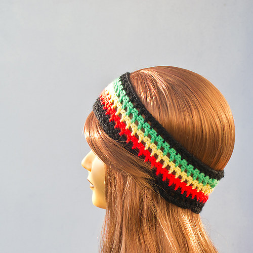 Rasta souprava - čelenka + náramek — foto 3
