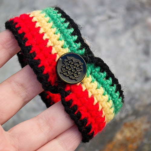 Rasta souprava - čelenka + náramek — foto 6