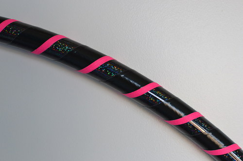 Obruč na hooping černo-růžová 100 cm — foto 2