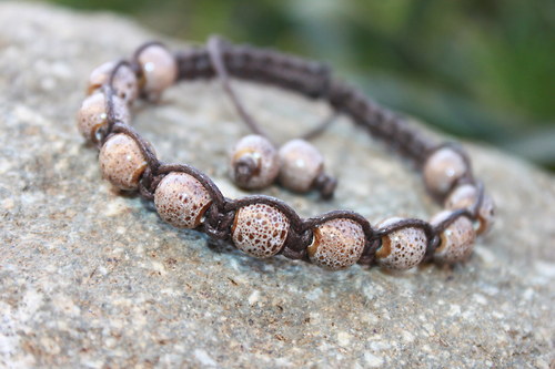 Náramek makramé/shamballa — foto 2